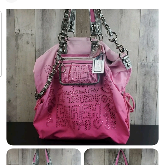 Coach Handbags - XL Pink Coach Spotlight Poppy Tote Purse!